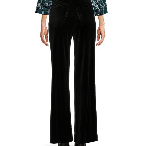 Velvet Stretch Wide Leg Pants