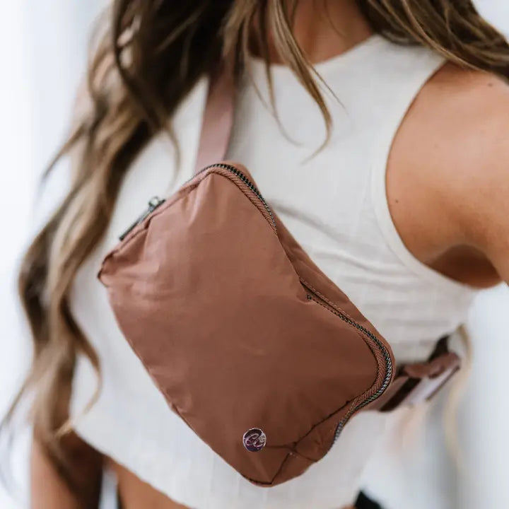 Nylon Belt Bag- Caramel