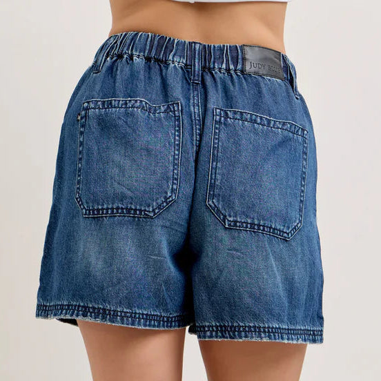 Judy Blue HW Featherweight Baggy Shorts