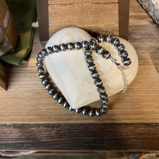 Navajo Pearl 10 mm 16-inch Necklace with Extender