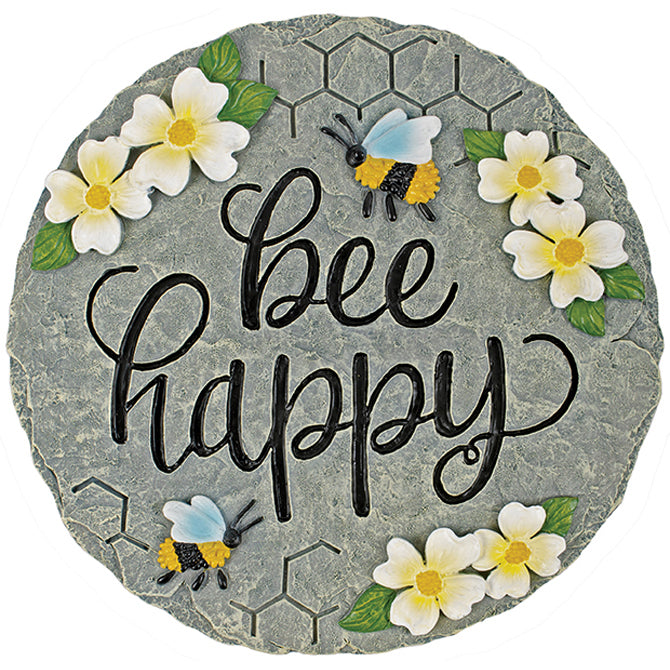 Bee Happy Garden Stone