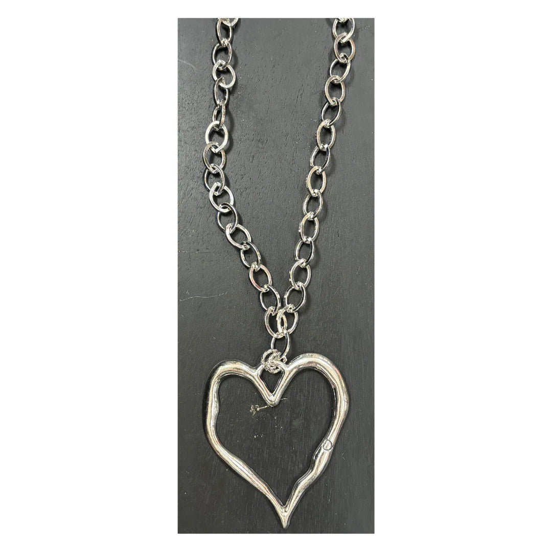 Silver Plated Heart Necklace