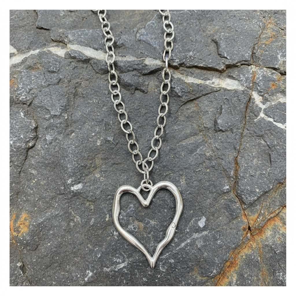 Silver Plated Heart Necklace