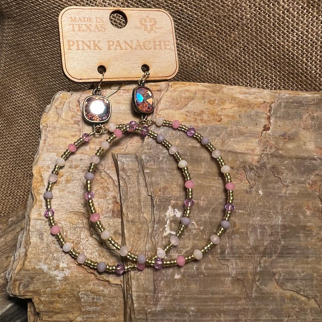 Multi Bead Hoop Earrings
