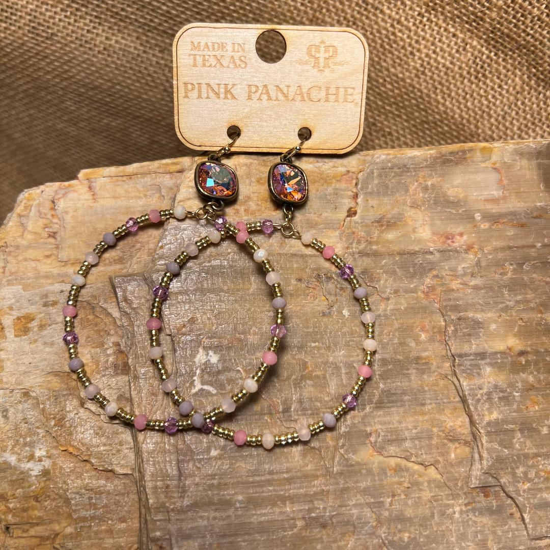 Multi Bead Hoop Earrings