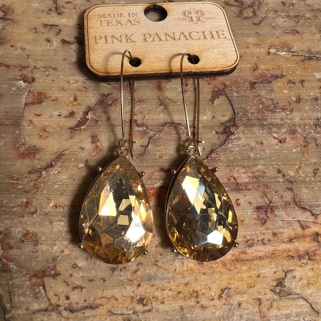 Champagne Tear Drop Dangle Earrings