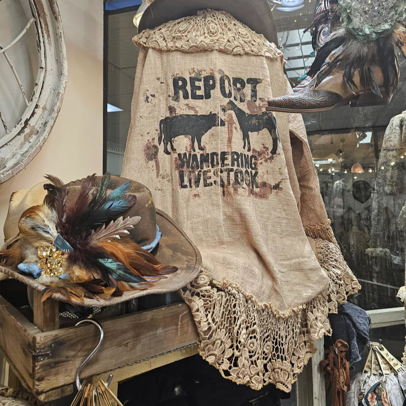 Burlap Wandering Livestock