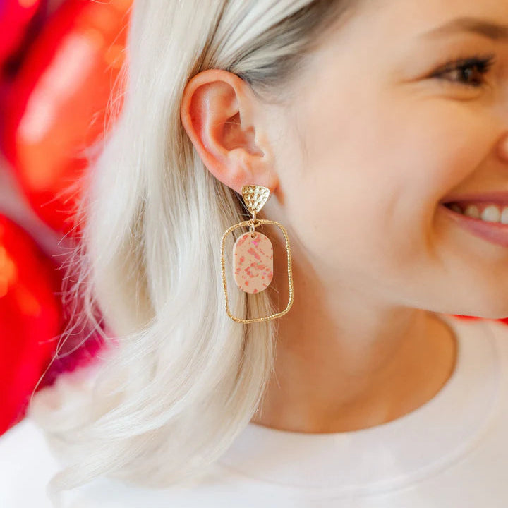 Buttercup Oval Hoop Earrings