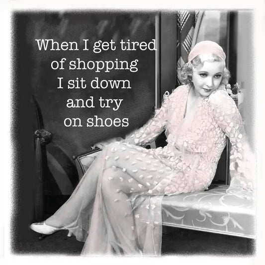 Tired Of Shopping Coin Purse