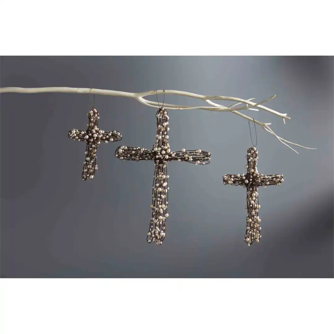 Beaded Wire Cross Various Sizes