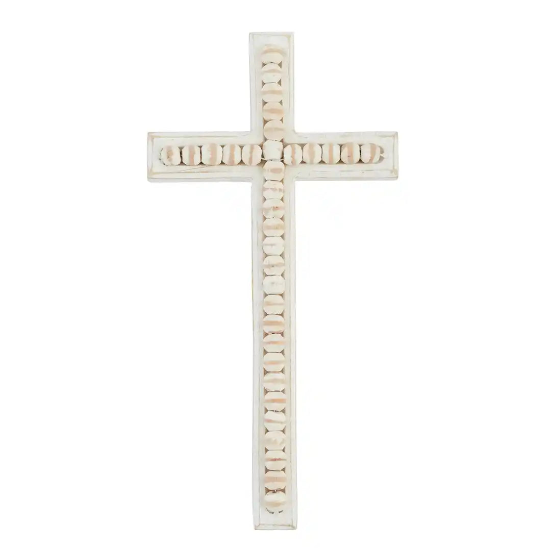 Beaded Wood Cross Various Sizes