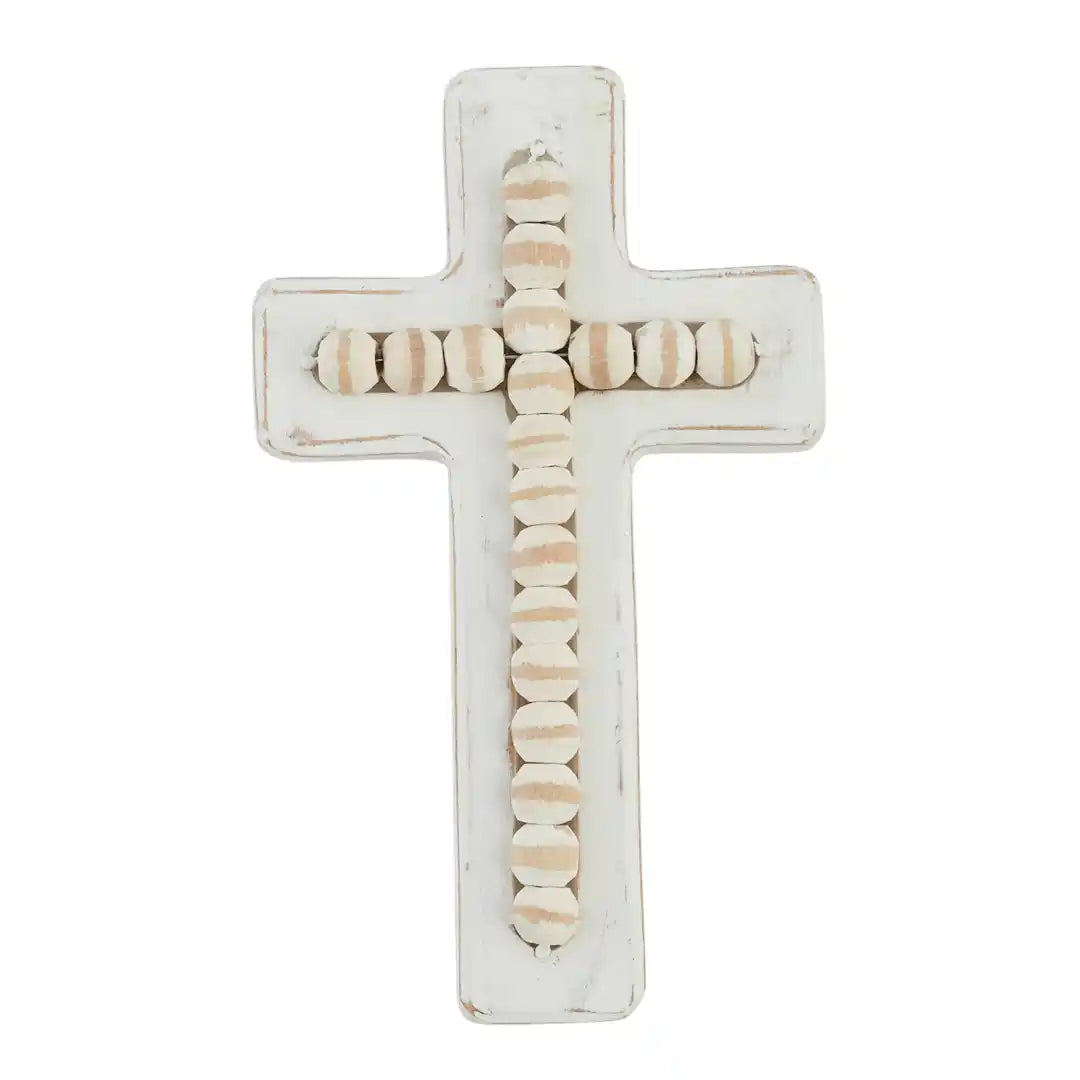 Beaded Wood Cross Various Sizes