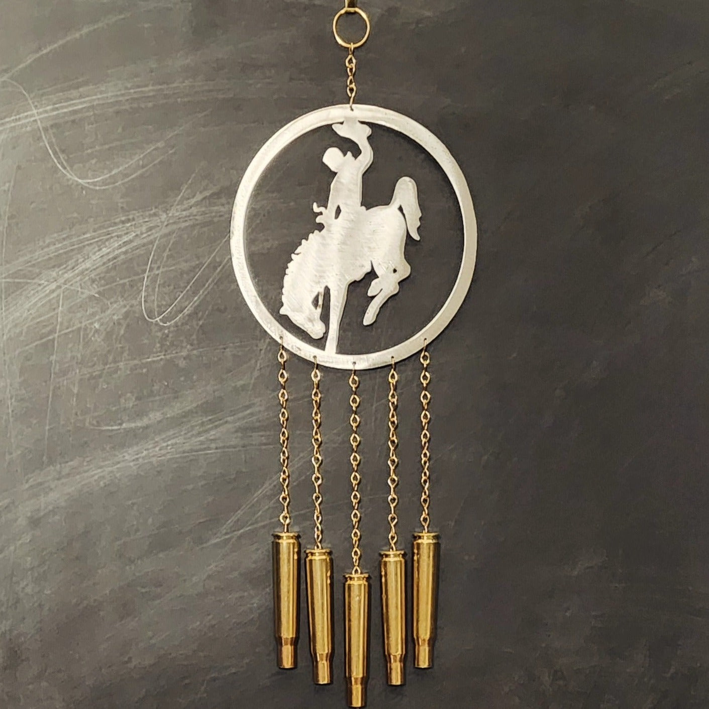Bucking Horse Bullet Windchime .50 BMG