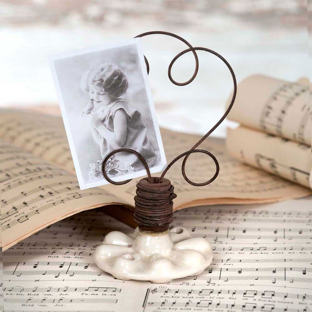 Vintage Drawer Pull Photo Holder