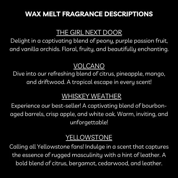 WVC Wax Melts - Soy Blend - Hand Poured - Scented