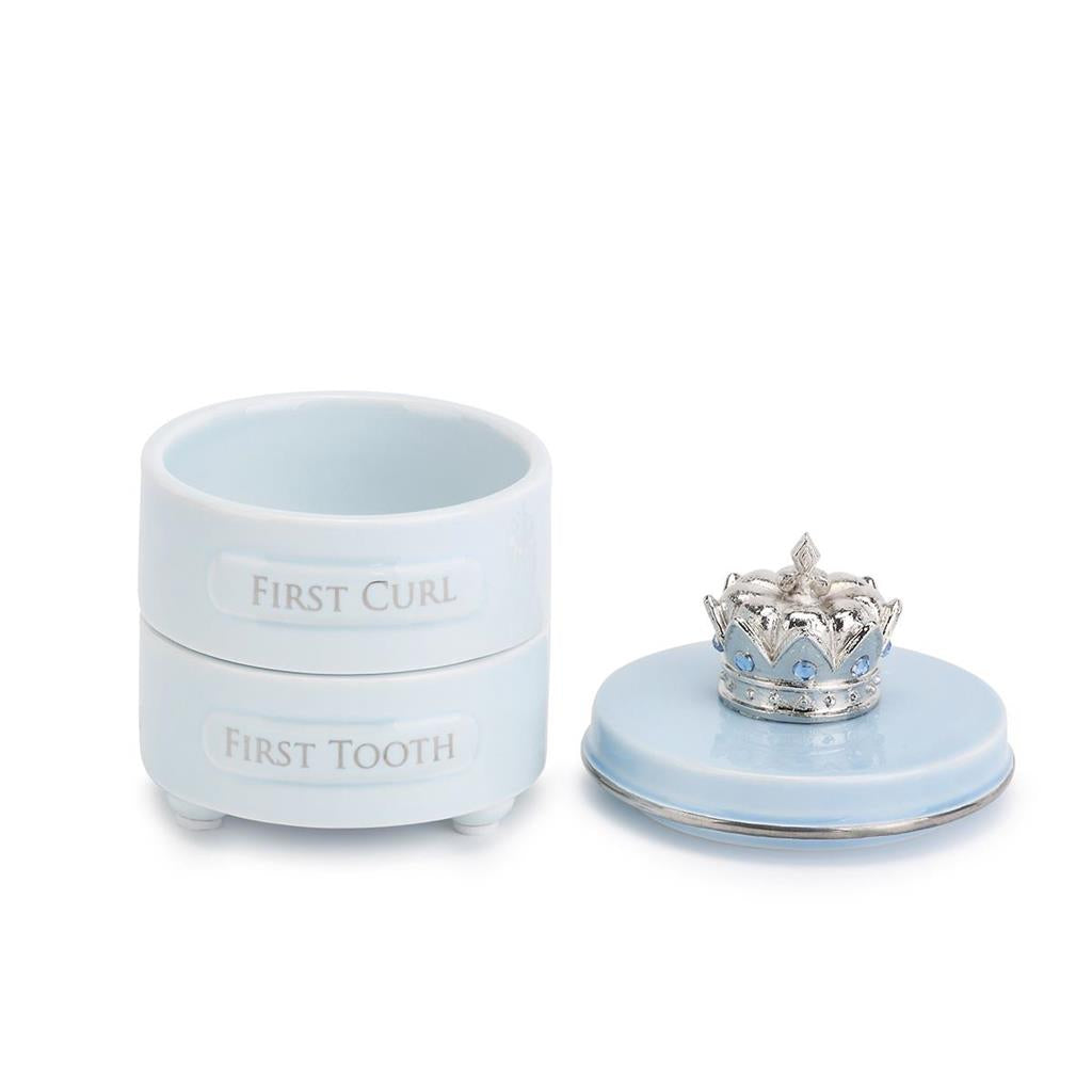 Blue First Tooth & Curl Keepsake Box - 2.5x3.75in