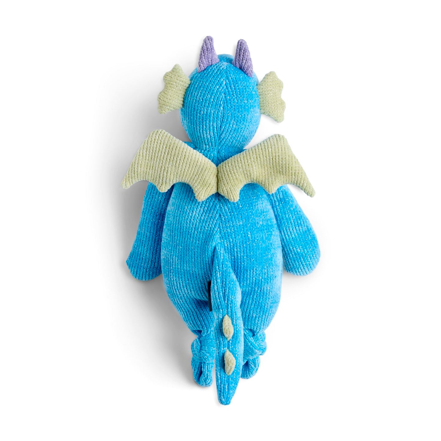 Blue Crochet Dragon Plush - 12in
