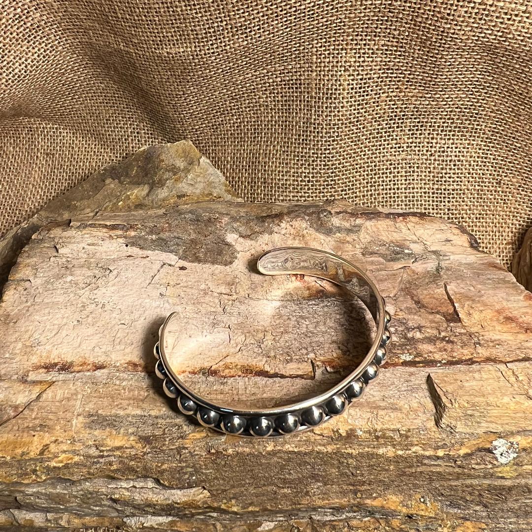 Sterling Silver 6 mm Ball Cuff