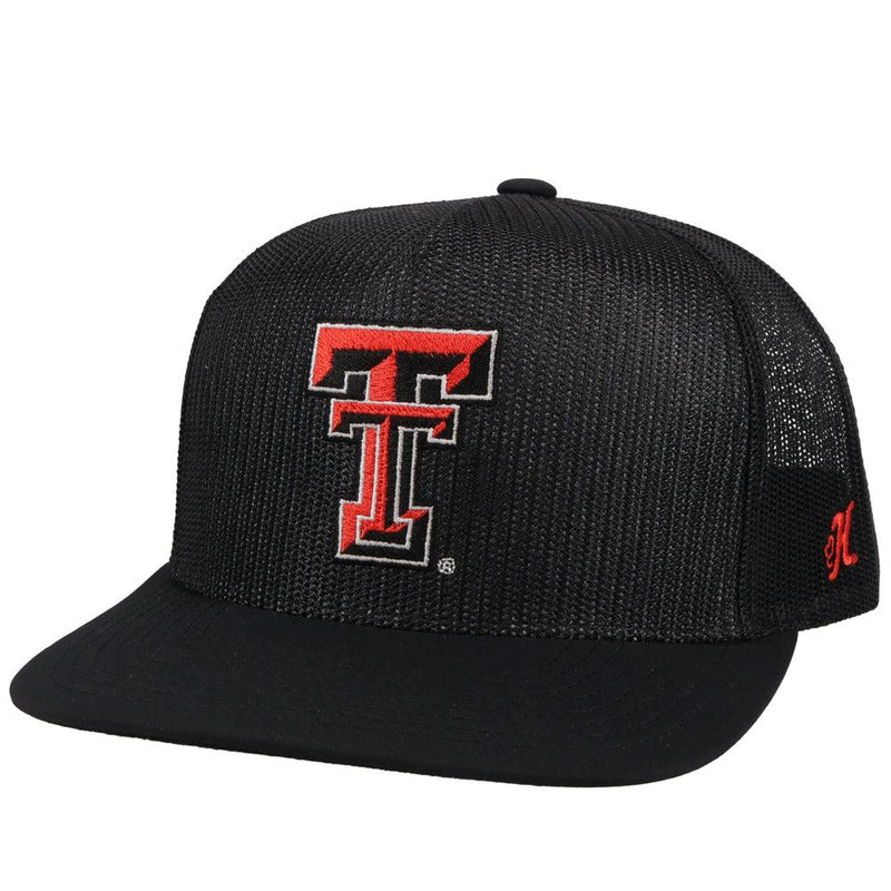 Black TEXAS TECH Hat with Double T Logo