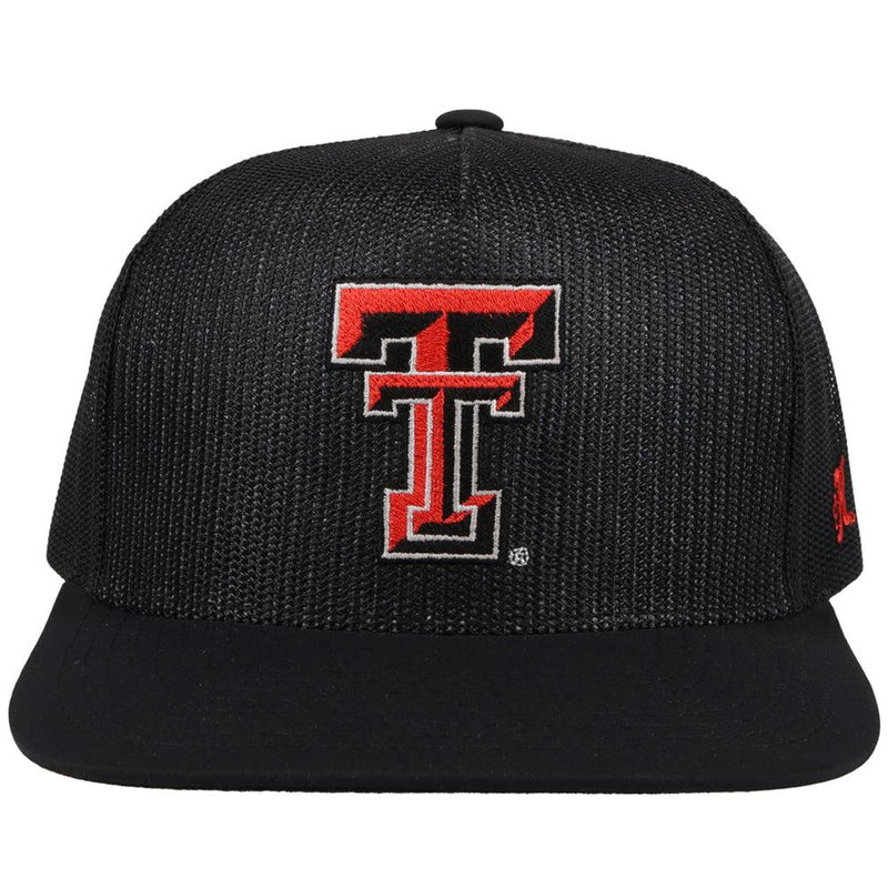 Black TEXAS TECH Hat with Double T Logo