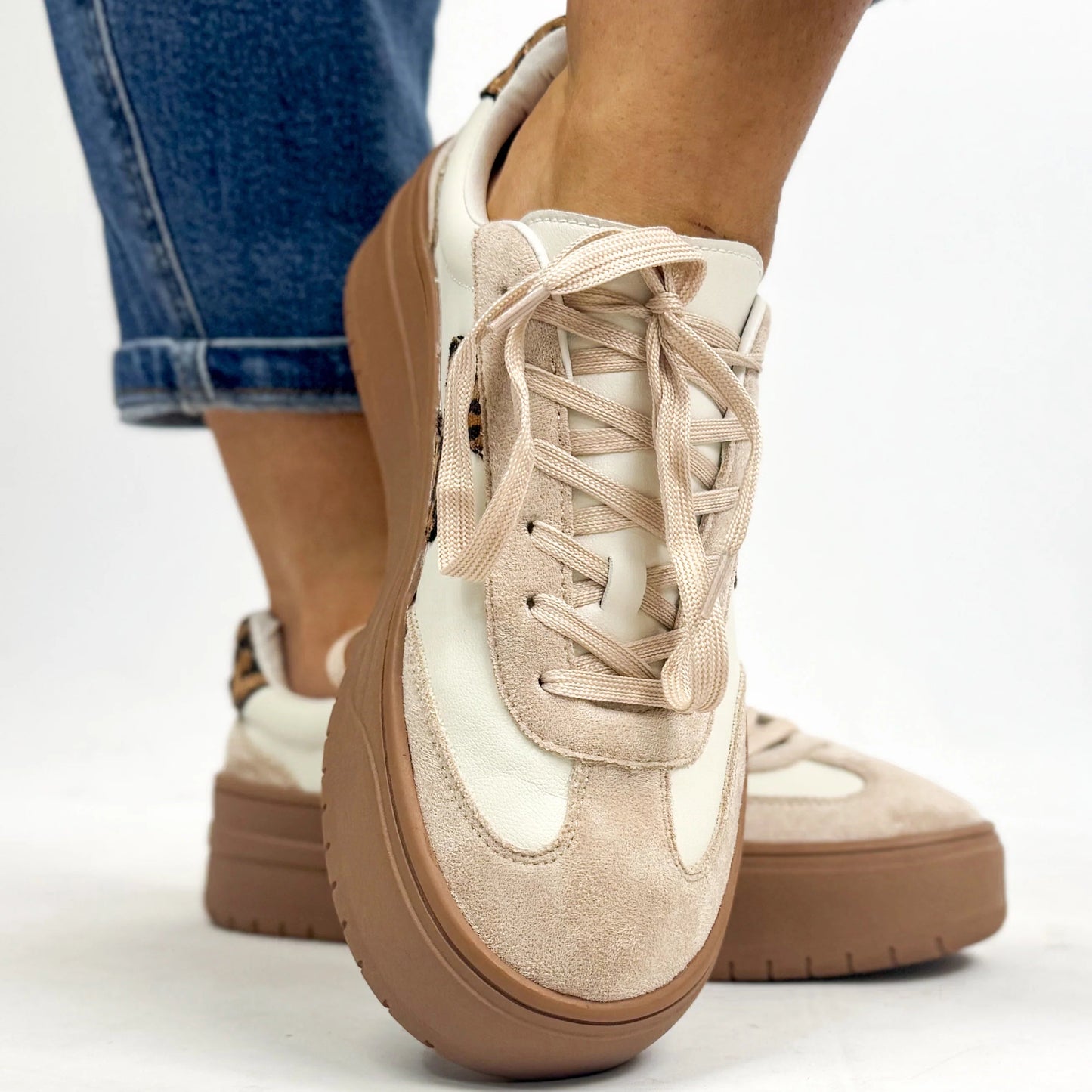 Corky's Ivory Pop Off Sneakers