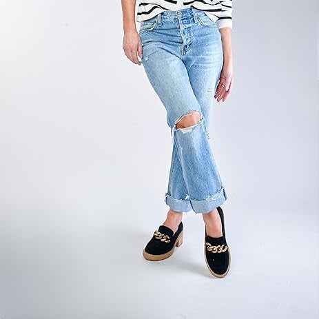 Corkys Brunch Vibes Black Faux Suede Loafers