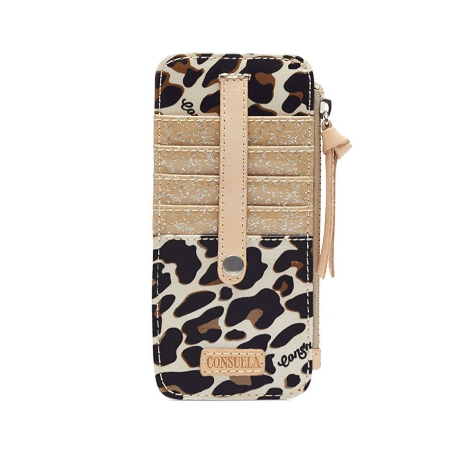Mona Brown Leopard Card Organizer