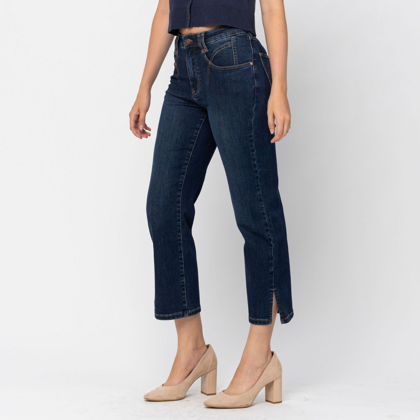 Straight Leg Jeans with Pocket Detail