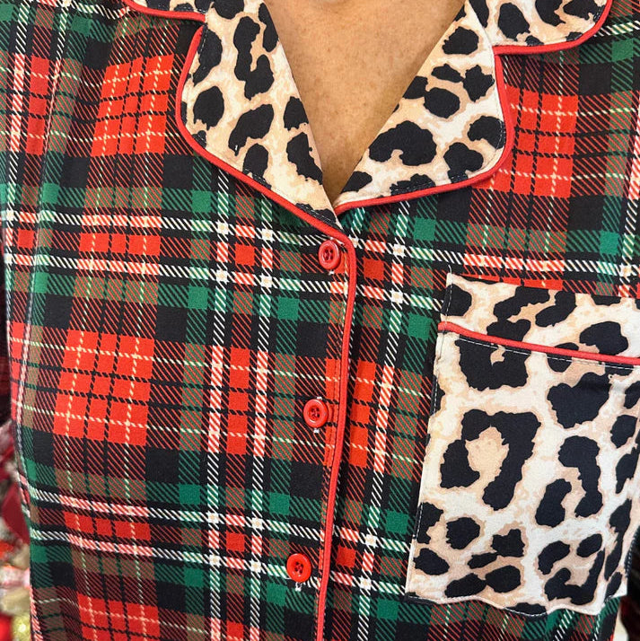 Wrapped in Safari Chic Ruffle Pajama Set