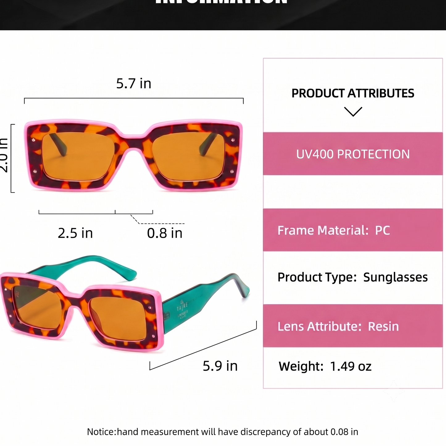 Deco Sunglasses Pink + Red