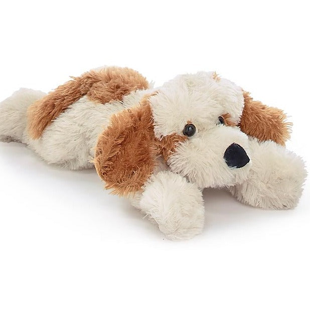 Long Plush Cream & Light Brown Puppy
