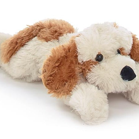 Long Plush Cream & Light Brown Puppy