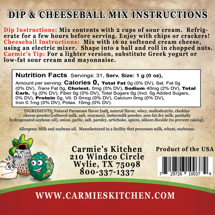 Artichoke Parmesan Dip Mix