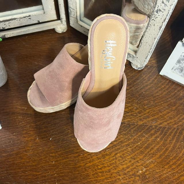 Solstice Blush Espadrille Wedge/Sandal