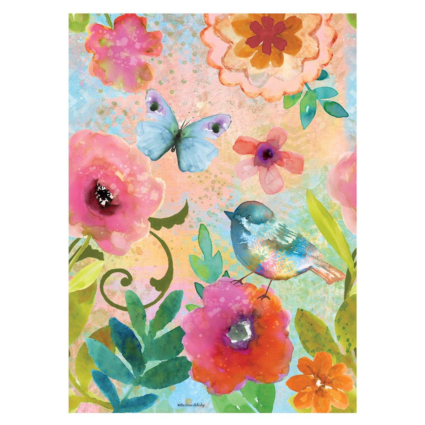 From My Garden Bird Bath Art Pole with Copper Topper
