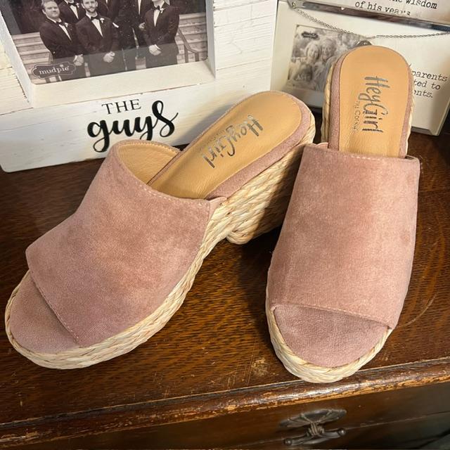 Solstice Blush Espadrille Wedge/Sandal