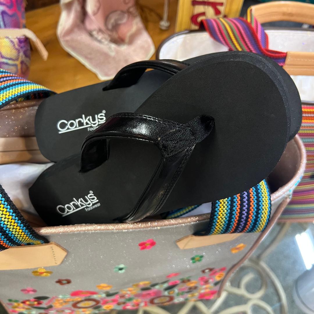 Summer Plans Black Flip Flops