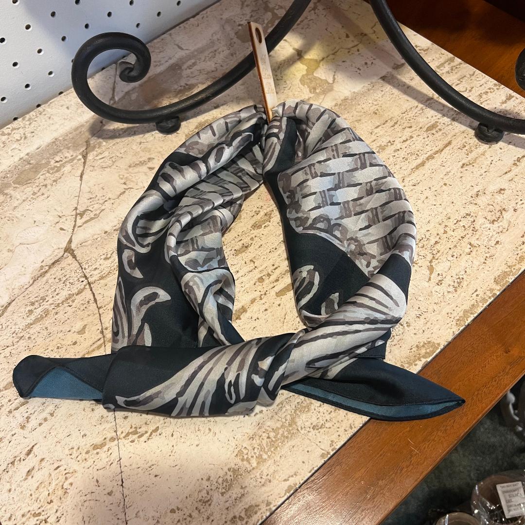 Black Taupe and Gray Wild Rag Bandana Scarf