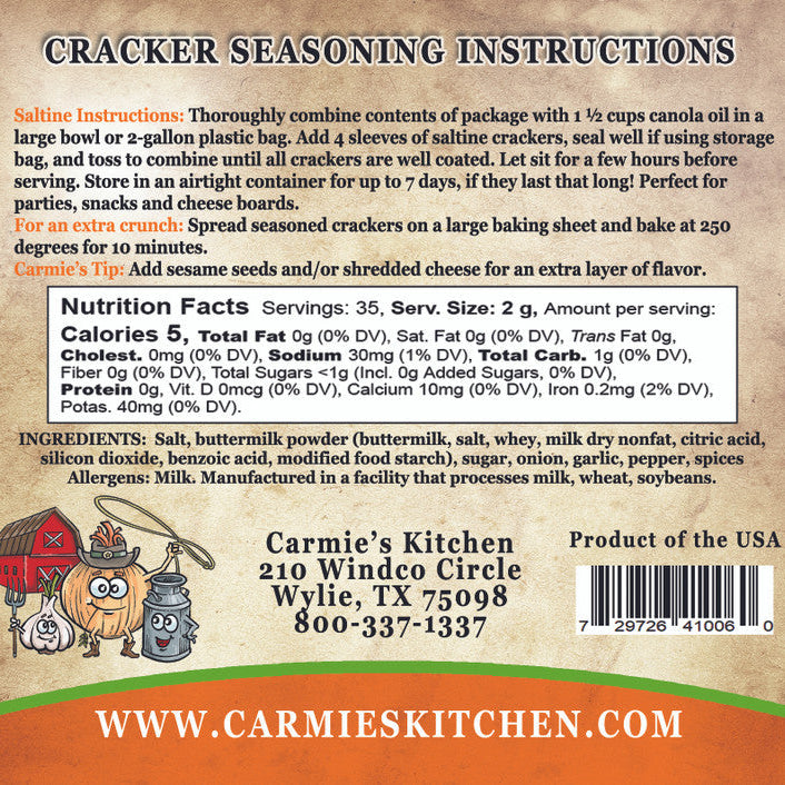 Buttermilk Ranch Cracker Seasoning Mix