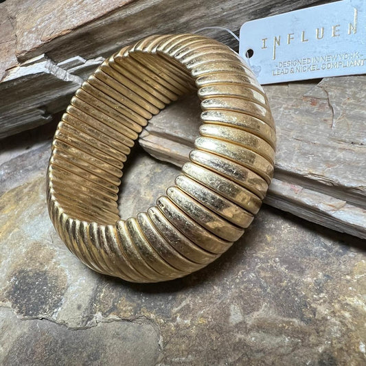 Bold Gold Stretch Bracelet