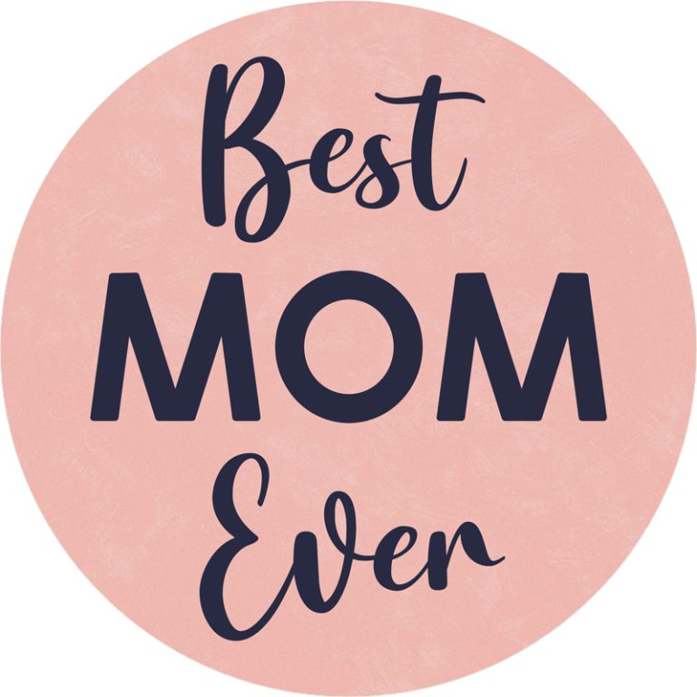 "Best Mom" Round Car Coaster