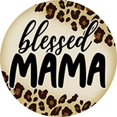 "Blessed Mama" Round Car Coaster
