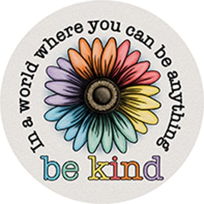"Be Kind" Round Car Coaster