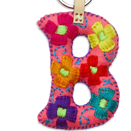 PINK MULTI Felt Alphabet Charms