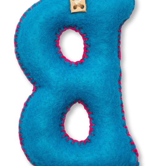 Turquoise Felt Alphabet Charms