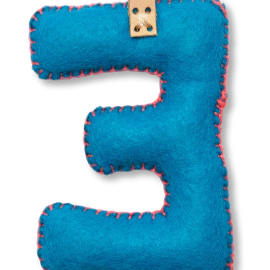 Turquoise Felt Alphabet Charms