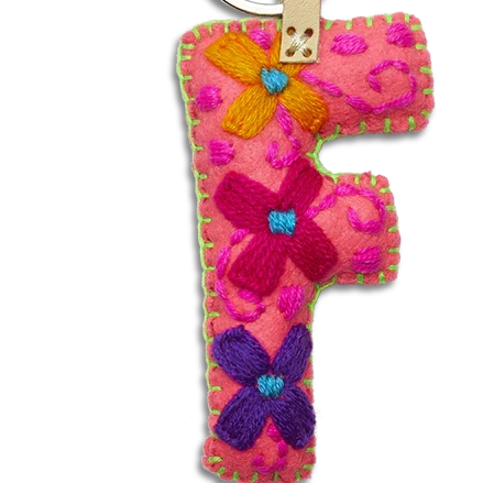 PINK MULTI Felt Alphabet Charms