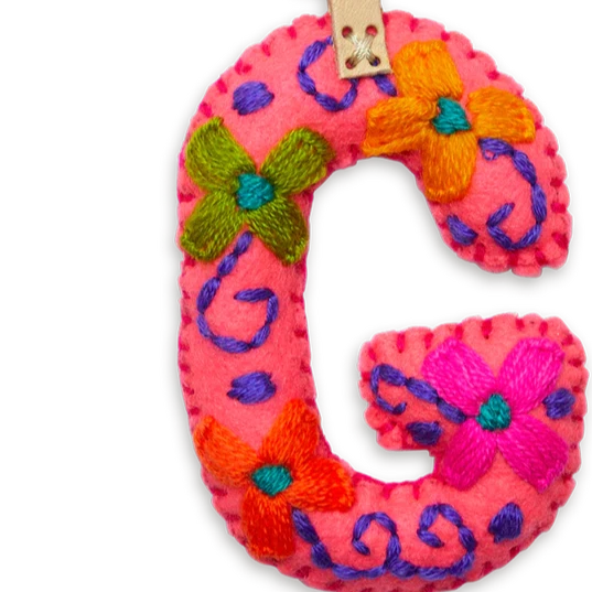 PINK MULTI Felt Alphabet Charms