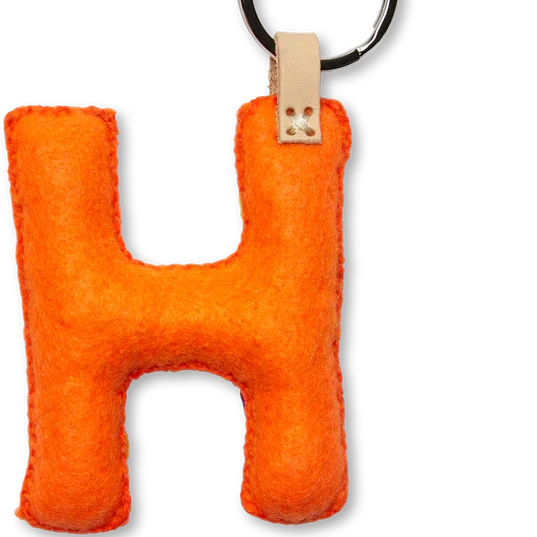 ORANGE MULTI Felt Alphabet Charms