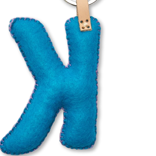 Turquoise Felt Alphabet Charms